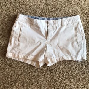 White chino shorts